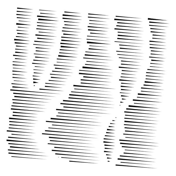 Dynamic dashed, segmented lines pattern. irregular stripes. stra — Stock Vector