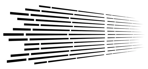 Random 3d dashed lines in perspective. segmented stripes geometr — Stock Vector