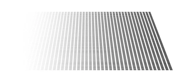 3D segmentierte, gestrichelte Linien geometrisches Muster. verschwinden, vermindern l — Stockvektor