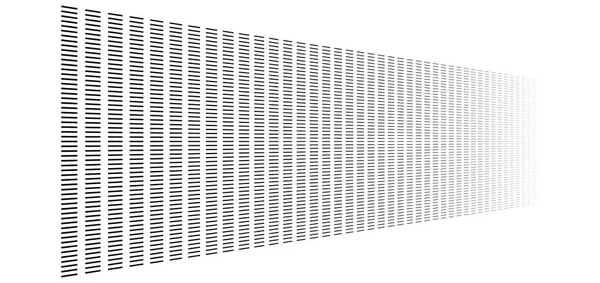 3d segmentado, linhas tracejadas padrão geométrico. Desaparece, diminui. — Vetor de Stock