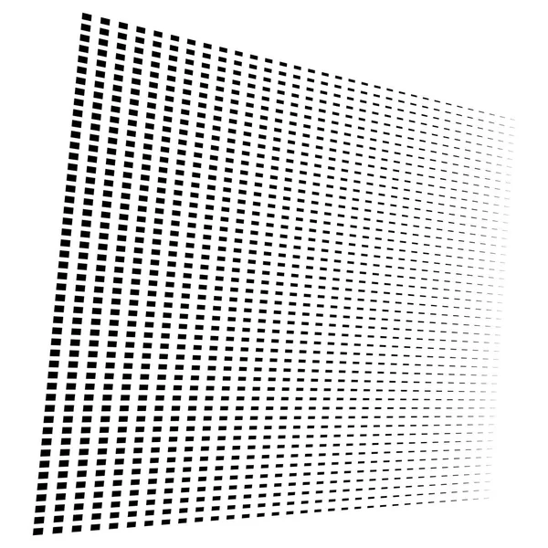3d segmentado, líneas discontinuas patrón geométrico. Desaparecen, disminuyen s — Vector de stock