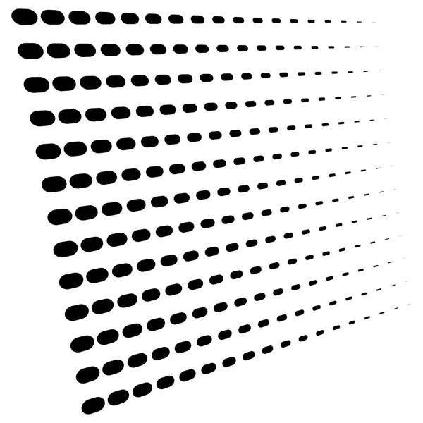 3d segmenté, lignes pointillées motif géométrique. Disparaissent, diminuent — Image vectorielle