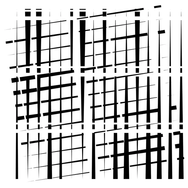 Willekeurig raster, mesh patroon. raspen, trellis textuur. intermitten — Stockvector