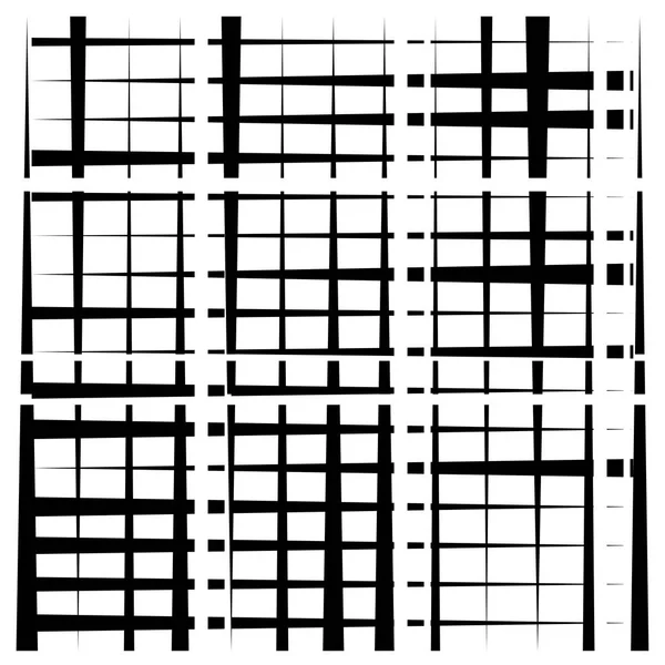 Losowa siatka, wzór siatki. ruszt, tekstura trellis. przerwane — Wektor stockowy