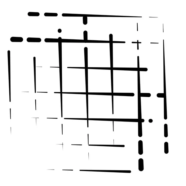 Mřížka, síťovina abstraktní geometrický vzor. oddělené protínající čáry — Stockový vektor
