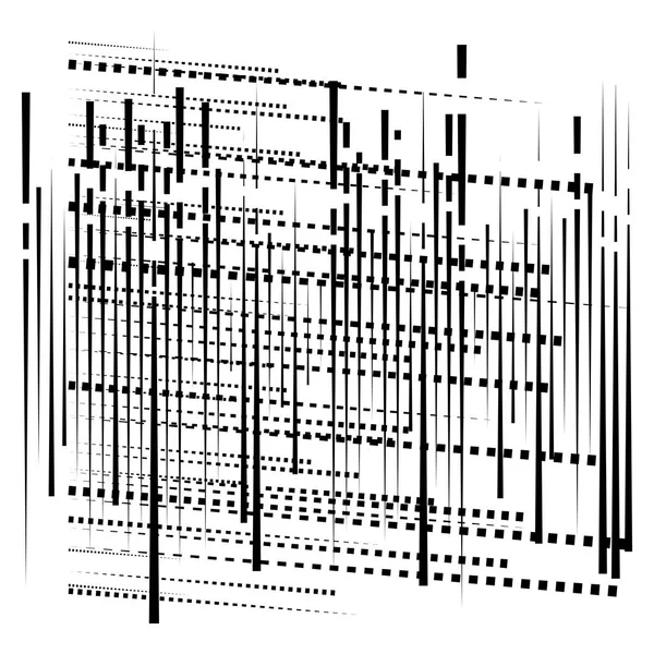 Grille, maille motif géométrique abstrait. lignes d'intersection segmentées — Image vectorielle