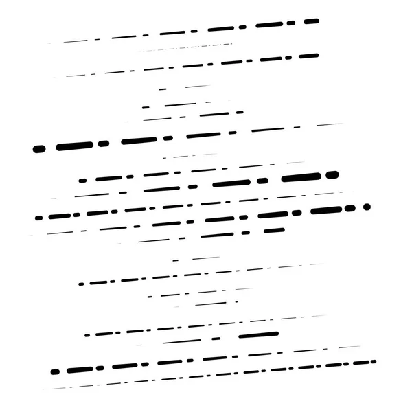 Onregelmatige lijnen onklaar gemaakt. horizontale strepen / lijnen segmenteren. Rij — Stockvector