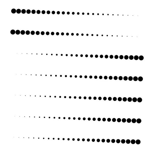 Punkte, Halbton-Element. Fleckle, stippiges geometrisches Muster. cir — Stockvektor