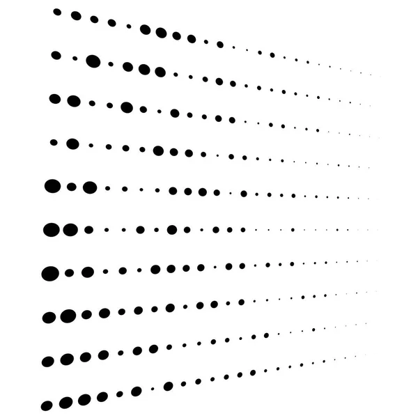 Punkte, Halbton-Element. Fleckle, stippiges geometrisches Muster. cir — Stockvektor