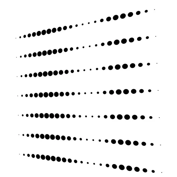 Punkte, Halbton-Element. Fleckle, stippiges geometrisches Muster. cir — Stockvektor