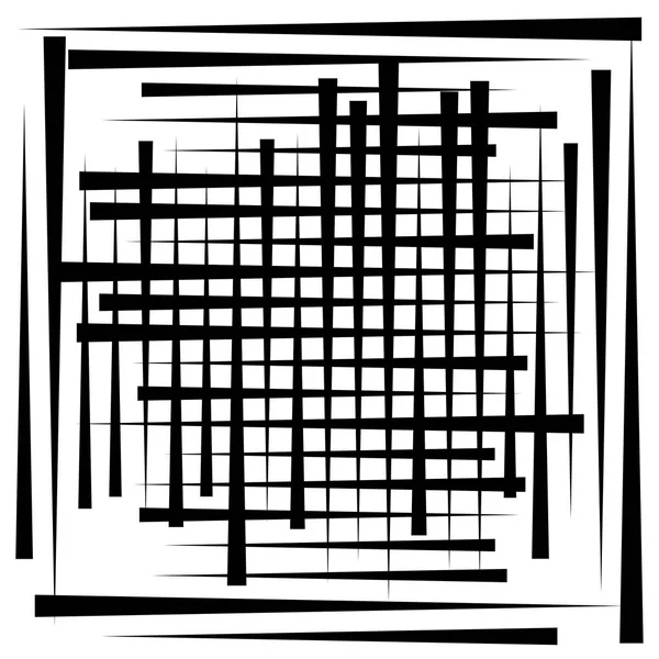 Rejilla de líneas aleatorias, malla. Dinámica, superposición irregular, intersección l — Archivo Imágenes Vectoriales