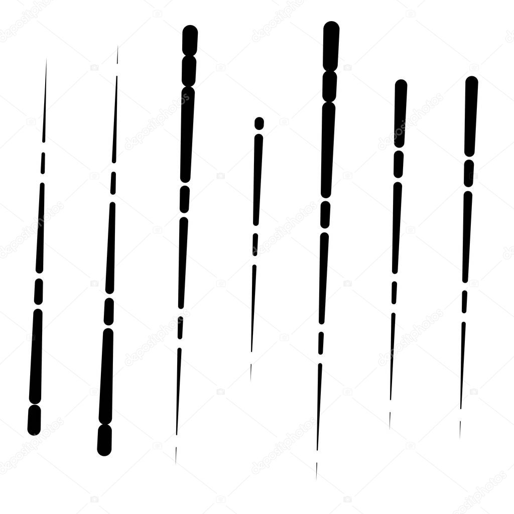 random segmented lines pattern. dynamic dashed, irregular stripe