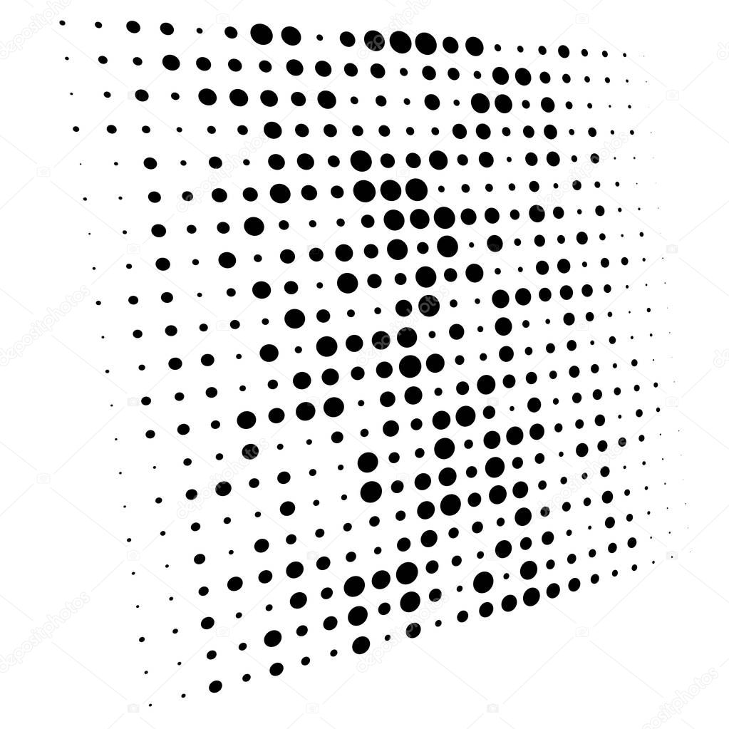 Dots, half-tone element. speckle, stipple geometric pattern. cir