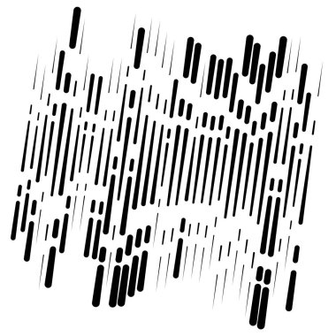 Kesik dinamik çizgiler, çizgili desenler. Rastgele, düzensiz intermi