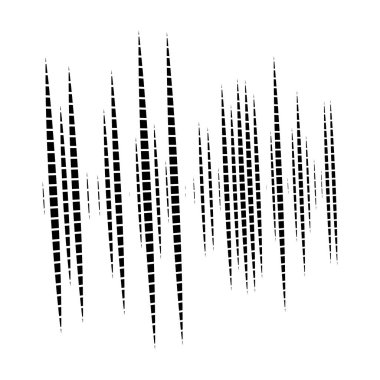 Dinamik çizgiler düzeni. Çizgili yarım ton element. Parçalanmış, segmen