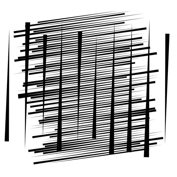 Random lines grid, mesh. Dynamic, irregular overlap, intersect l — Stock Vector