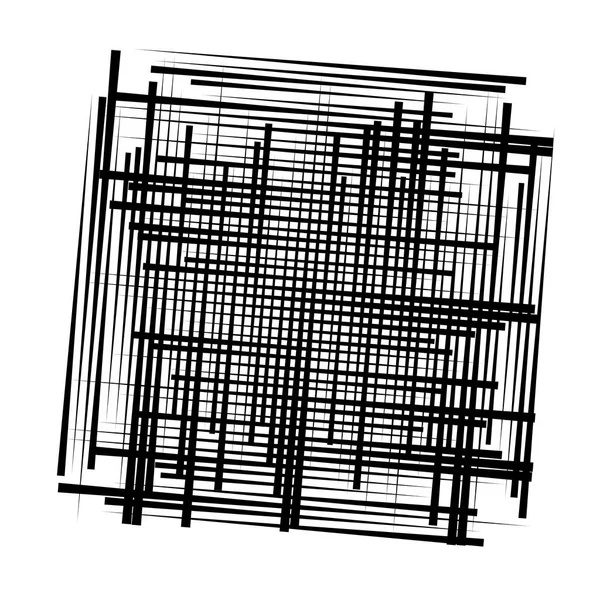 Random lines grid, mesh. Dynamic, irregular overlap, intersect l — Stock Vector