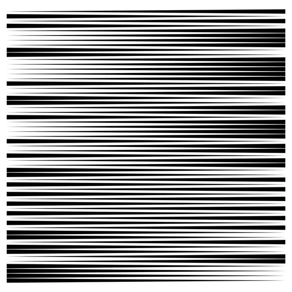 Random lines element. Random horizontal lines. Irregular straigh — ストックベクタ