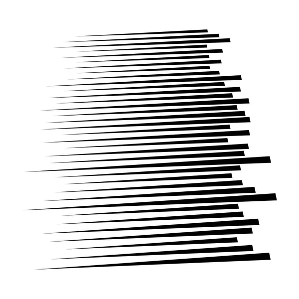 Random Lines Element. zufällige horizontale Linien. Unregelmäßige Straight — Stockvektor