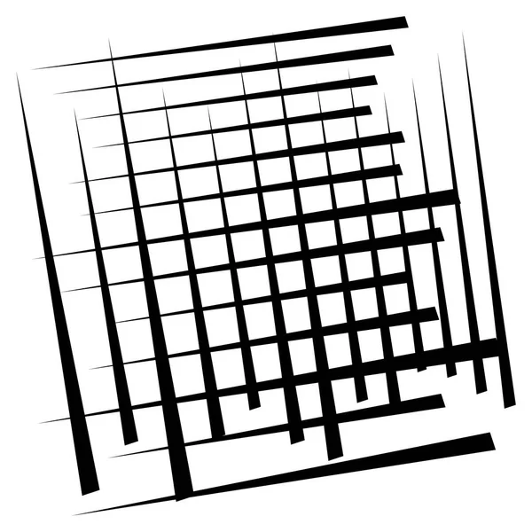 Willekeurige lijnen raster, gaas. Dynamische, onregelmatige overlapping, kruising l — Stockvector