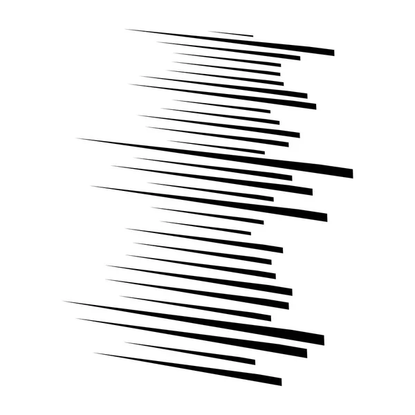 Random Lines Element. zufällige horizontale Linien. Unregelmäßige Straight — Stockvektor