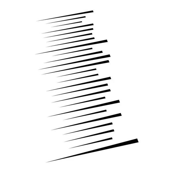 Random lines element. Random horizontal lines. Irregular straigh — ストックベクタ