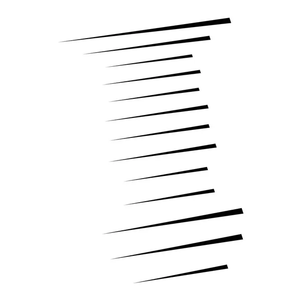 Random Lines Element. zufällige horizontale Linien. Unregelmäßige Straight — Stockvektor