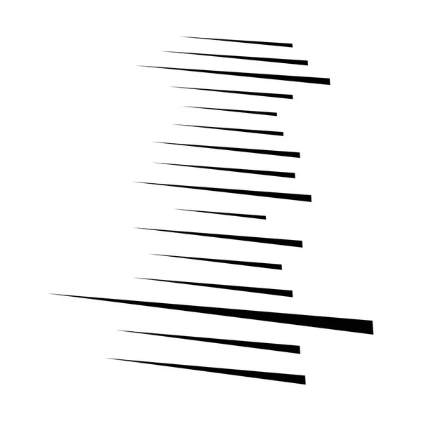 Random Lines Element. zufällige horizontale Linien. Unregelmäßige Straight — Stockvektor