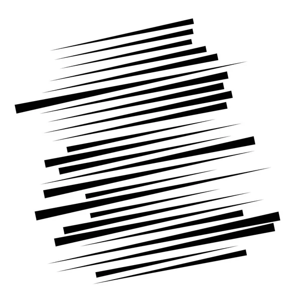 Random lines element. Random horizontal lines. Irregular straigh — ストックベクタ