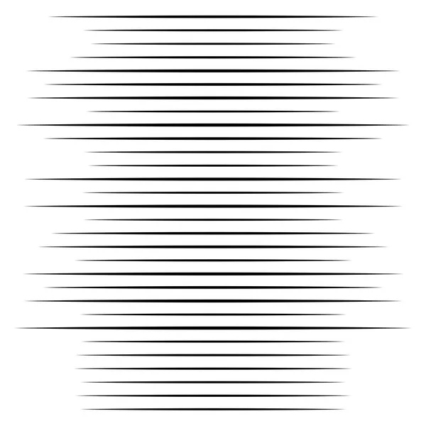 Random lines halftone element. Random horizontal lines. Irregula — Stock Vector