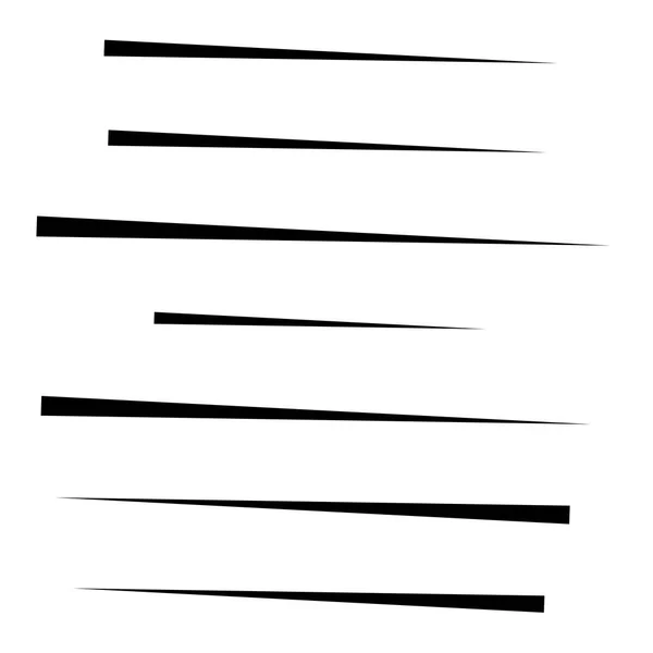 Random Lines Element. zufällige horizontale Linien. Unregelmäßige Straight — Stockvektor