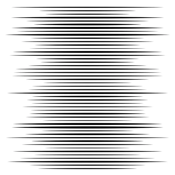 Élément de lignes aléatoires. Lignes horizontales aléatoires. Rectification irrégulière — Image vectorielle