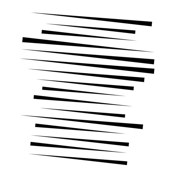 Random Lines Element. zufällige horizontale Linien. Unregelmäßige Straight — Stockvektor