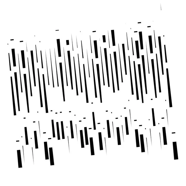 Streckade dynamiska linjer, ränder mönster. slumpmässiga, oregelbundna intermi — Stock vektor