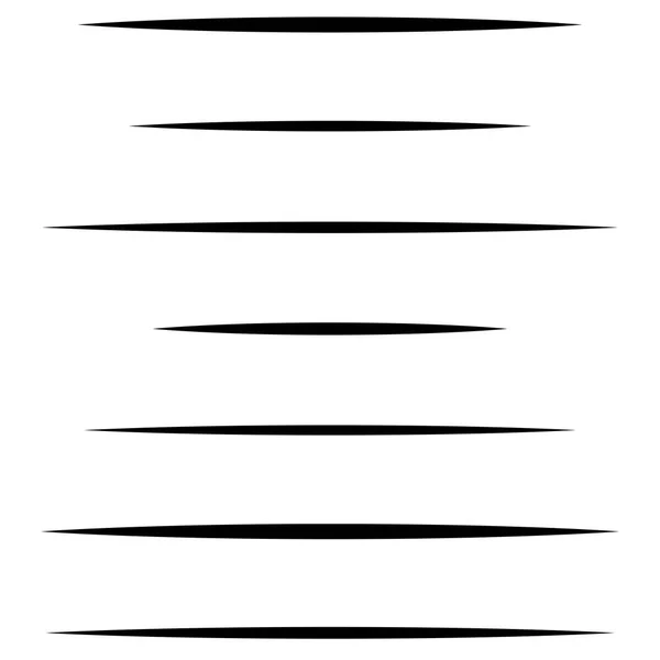 Slumpmässiga linjer. Slumpmässiga horisontella linjer. Oregelbunden rakning — Stock vektor