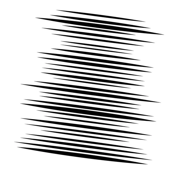 Élément de lignes aléatoires. Lignes horizontales aléatoires. Rectification irrégulière — Image vectorielle