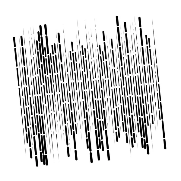 Přerušované dynamické čáry, pruhy vzor. náhodné, nepravidelné intermi — Stockový vektor