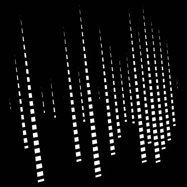 Dynamic lines pattern. Stripes half-tone element. Dashed, segmen — Stock Vector
