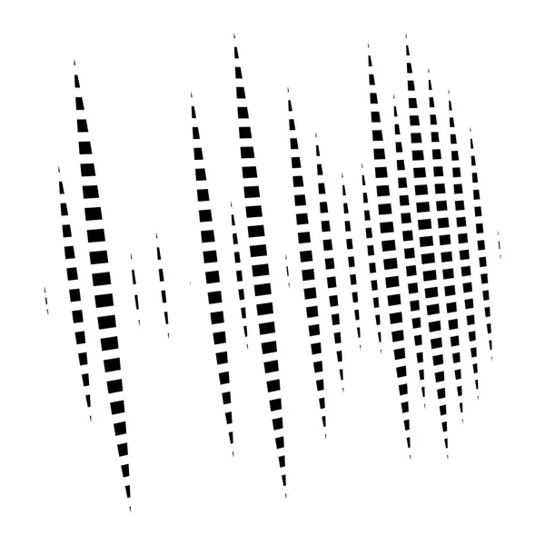 Dynamic lines pattern. Stripes half-tone element. Dashed, segmen — Stock Vector