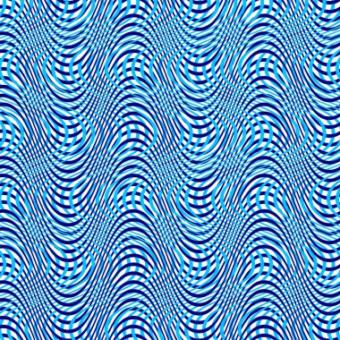 Duotone, yoğun dalgalı kafesin iki renkli geometrik deseni, ızgara. 