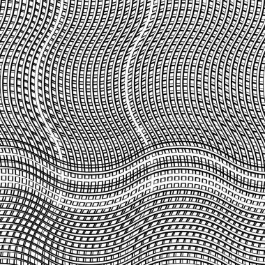 Soyut geometrik ağ, iç içe geçmiş ızgara deseni, interlocki