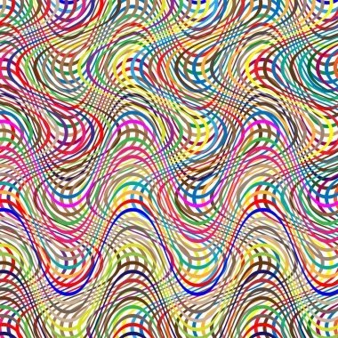 Renkli karalamalar, çapraz geometrik çizgiler deseni. Arayüz