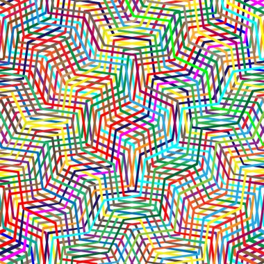 Renkli karalamalar, çapraz geometrik çizgiler deseni. Arayüz