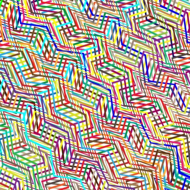 Renkli karalamalar, çapraz geometrik çizgiler deseni. Arayüz