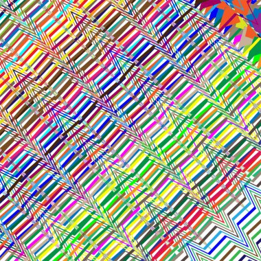Renkli karalamalar, çapraz geometrik çizgiler deseni. Arayüz