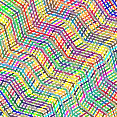 Renkli karalamalar, çapraz geometrik çizgiler deseni. Arayüz