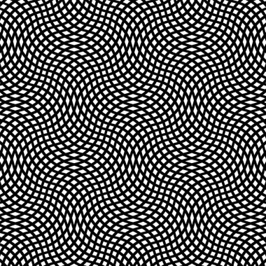 Şebeke şablonu, dalgalı, dalgalı bozulma, deforme