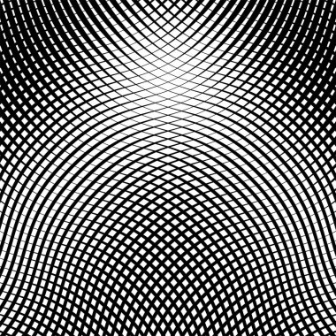 Şebeke şablonu, dalgalı, dalgalı bozulma, deforme