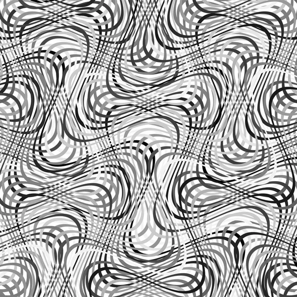 Pola geometris greyscale yang rumit, tekstur geometris sebagai - Stok Vektor