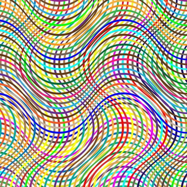 Garabato colorido, cruz escotilla patrón de líneas geométricas. Intersec — Archivo Imágenes Vectoriales